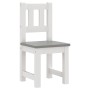 Mesa y sillas infantiles 3 piezas MDF blanco y gris