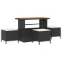 Conjunto de Sofá de Jardín de 12 Piezas con Cojines Negro de Poliratán y Acacia by , Outdoor sofas - Ref: Foro24-3362430, Pri...