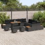 Set de Sofá de Jardín de 13 Piezas con Cojines Ratán Negro, Set de Comedor de Jardín de 3 Piezas con Cojines Ratán Negro von ...