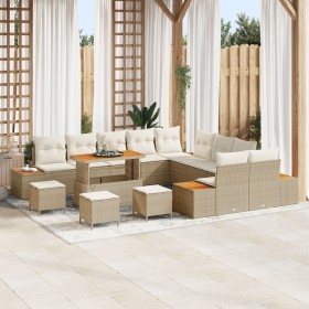Conjunto de Sofá de Jardín de 13 Piezas con