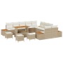 Conjunto de Sofá de Jardín de 13 Piezas con Cojines Beige, Conjunto de Comedor de Jardín de 3 Piezas con Cojines Beige | Foro24.es | Tu tienda online para hogar, jardín y más Foro24.es