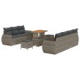 Juego de Sofá de Jardín de 10 piezas con Cojines Gris, Juego de Comedor de Jardín de 3 Piezas con Cojines Gris by , Outdoor s...