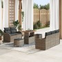 Sofá de Jardín Set de 4 Gris, Gris Oscuro Ratán, Tela Mediano von , Outdoor-Sofas - Ref: Foro24-3364163, Preis: 606,73 €, Rab...