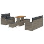 Sofá de Jardín Set de 4 Gris, Gris Oscuro Ratán, Tela Mediano von , Outdoor-Sofas - Ref: Foro24-3364163, Preis: 606,73 €, Rab...