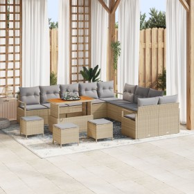 Conjunto de sofá de jardín de 13 piezas de con