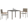 Set de Comedor de Jardín  de 3 Piezas Gris Poliratán, Sillas de Jardín apilables  con Cojines 2 pcs Gris Poliratán | Foro24.es | Tu tienda online para hogar, jardín y más Foro24.es