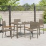 Conjunto de Comedor de Jardín  de 5 Piezas Gris Poliratán, Sillas de Jardín Plegables  con Cojines 2 piezas Gris Poliratán | Foro24.es | Tu tienda online para hogar, jardín y más Foro24.es