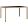 Conjunto de Comedor de Jardín  de 5 Piezas Beige de Poliratán, Sillas de Jardín apilables con cojines  2 pcs Beige de Poliratán | Foro24.es | Tu tienda online para hogar, jardín y más Foro24.es