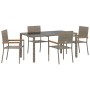 Juego de Comedor de Jardín de 5 Piezas Gris Poliratán, Sillas de Jardín apilables  con cojines 2 pcs Gris Poliratán | Foro24.es | Tu tienda online para hogar, jardín y más Foro24.es