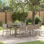 Juego de Comedor de Jardín de 9 Piezas Gris Poliratán, Sillas de Jardín apilables  con Cojines 2 pcs Gris Poliratán | Foro24.es | Tu tienda online para hogar, jardín y más Foro24.es