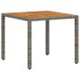 Juego de Comedor de Jardín de 3 Piezas  Gris Poliratán Acacia, Sillas de Jardín Apilables  con Cojines 2 pcs Gris Poliratán | Foro24.es | Tu tienda online para hogar, jardín y más Foro24.es