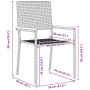 Juego de Comedor de Jardín de 3 Piezas  Gris Poliratán Acacia, Sillas de Jardín Apilables  con Cojines 2 pcs Gris Poliratán | Foro24.es | Tu tienda online para hogar, jardín y más Foro24.es