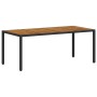 Comedor de Jardín  7 Piezas de Poli Ratan Negro Acacia, Sillas de Jardín  con Cojines 2 pcs Poli Ratan Negro | Foro24.es | Tu tienda online para hogar, jardín y más Foro24.es