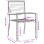 Conjunto de Comedor de Jardín 11 Piezas Gris Polirratán Acacia, Sillas de Jardín Apilables con Cojines 2 pcs Gris Polirratán ...