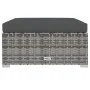 Garden footstool with gray synthetic rattan cushion 70x70x30 cm by vidaXL, Modular outdoor sofas - Ref: Foro24-317514, Price:...