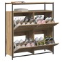 Zapatero con 4 cajones abatibles de roble artesanal 100x34x112 cm | Foro24.es | Tu tienda online para hogar, jardín y más Foro24.es
