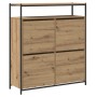 Zapatero con 4 cajones abatibles de roble artesanal 100x34x112 cm | Foro24.es | Tu tienda online para hogar, jardín y más Foro24.es