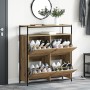 Zapatero con 4 cajones abatibles de roble artesanal 100x34x112 cm | Foro24.es | Tu tienda online para hogar, jardín y más Foro24.es