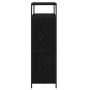 Zapatero con 4 Cajones Plegables Negro Roble 100x34x112 cm by , Shoe racks and shoe organizers - Ref: Foro24-3365549, Price: ...