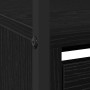 Zapatero con 4 Cajones Plegables Negro Roble 100x34x112 cm by , Shoe racks and shoe organizers - Ref: Foro24-3365549, Price: ...