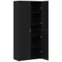 Buffet Alto Roble Negro 40x42.5x185 cm Madera Sólida | Foro24.es | Tu tienda online para hogar, jardín y más Foro24.es