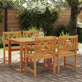 Juego de Comedor de Jardín de 5 Piezas Madera