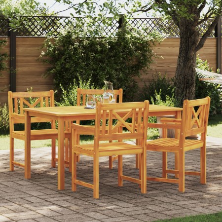 Set de Comedor de Jardín de 5 Piezas de Madera Maciza de Acacia by , Garden tables - Ref: Foro24-3375652, Price: 491,04 €, Di...