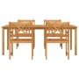 Set de Comedor de Jardín de 5 Piezas de Madera Maciza de Acacia by , Garden tables - Ref: Foro24-3375652, Price: 491,04 €, Di...