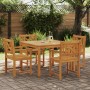 Conjunto de Comedor de Jardín de 5 Piezas de Madera Maciza de Acacia, Sillas de Jardín 2 pcs de Madera Maciza de Acacia von ,...