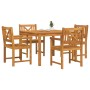 Conjunto de Comedor de Jardín de 5 Piezas de Madera Maciza de Acacia, Sillas de Jardín 2 pcs de Madera Maciza de Acacia von ,...