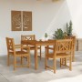Conjunto de Comedor de Jardín de 5 Piezas de Madera Maciza de Acacia, Sillas de Jardín 2 pcs de Madera Maciza de Acacia von ,...