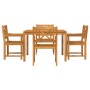 Conjunto de Comedor de Jardín de 5 Piezas de Madera Maciza de Acacia, Sillas de Jardín 2 pcs de Madera Maciza de Acacia von ,...