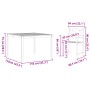 Conjunto de Comedor de Jardín de 5 Piezas de Madera Maciza de Acacia, Sillas de Jardín 2 pcs de Madera Maciza de Acacia von ,...