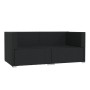 2-seater sofa with black synthetic rattan cushions by vidaXL, Garden sets - Ref: Foro24-317520, Price: 190,78 €, Discount: %