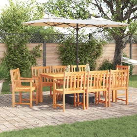 Conjunto de Comedor para Jardín de 9 Piezas en Madera Sólida de Acacia de , Mesas de jardín - Ref: Foro24-3375687, Precio: 86...