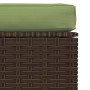 Gartenhocker und Kissen aus braunem synthetischem Rattan 70x70x30 cm von vidaXL, Modulare Sofas für den Außenbereich - Ref: F...