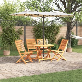 Juego de Comedor de Jardín de 5 Piezas de Madera de Acacia Maciza by , Garden tables - Ref: Foro24-3375700, Price: 327,27 €, ...