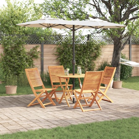 Set de comedor de jardín de 5 piezas de madera maciza de acacia by , Garden tables - Ref: Foro24-3375704, Price: 310,35 €, Di...