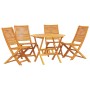 Set de comedor de jardín de 5 piezas de madera maciza de acacia by , Garden tables - Ref: Foro24-3375704, Price: 310,35 €, Di...