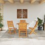 Set de comedor de jardín de 5 piezas de madera maciza de acacia by , Garden tables - Ref: Foro24-3375704, Price: 310,35 €, Di...