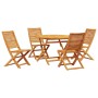 Juego de Comedor de Jardín de 5 Piezas de Madera Sólida de Acacia by , Garden tables - Ref: Foro24-3375708, Price: 366,97 €, ...