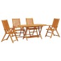 Juego de Comedor de Jardín de 5 Piezas de Madera Sólida de Acacia | Foro24.es | Tu tienda online para hogar, jardín y más Foro24.es