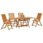 Juego de Comedor de Jardín de 5 Piezas de Madera Sólida de Acacia | Foro24.es | Tu tienda online para hogar, jardín y más Foro24.es