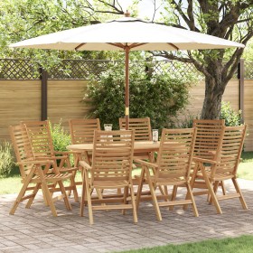 Sillas de Jardín Plegables 8 pcs de Madera Maciza