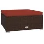 Garden furniture set 4 pieces with brown synthetic rattan cushions by vidaXL, Garden sets - Ref: Foro24-317545, Price: 361,89...