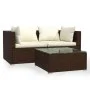 3-piece garden furniture set and brown synthetic rattan cushions by vidaXL, Garden sets - Ref: Foro24-317499, Price: 232,63 €...
