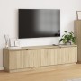 Mueble de TV con LED Roble Sonoma 180x38x49 cm Madera elaborada by , TV Furniture - Ref: Foro24-3376146, Price: 152,12 €, Dis...