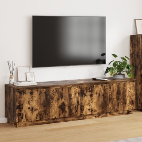 Cabinet para TV con LED de roble ahumado
