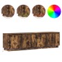 Cabinet para TV con LED de roble ahumado 180x38x49 cm de madera contrachapada | Foro24.es | Tu tienda online para hogar, jardín y más Foro24.es