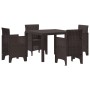 Juego de Comedor de Jardín de 5 Piezas Marrón de Poliratán von , Gartentische - Ref: Foro24-3378537, Preis: 221,50 €, Rabatt: %